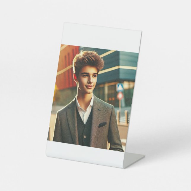 Print the title and images of all items in a colle pedestal sign (Front)