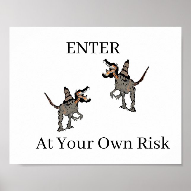 Print, Value Poster Paper (Matte) Dinosaurs  Enter (Front)