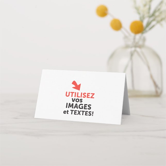 Print your designs online in French Place Card (Front)