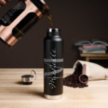 Print your Insulated Bottle for hot or cold drinks<br><div class="desc">Print your Insulated Bottle for hot or cold drinks. Elegant black and white design template with custom monogram. Stylish water bottle for tea,  coffee and more. Change into your favourite colour. Personalize with your own name or text. Great for work,  office,  sports,  travel and more.</div>