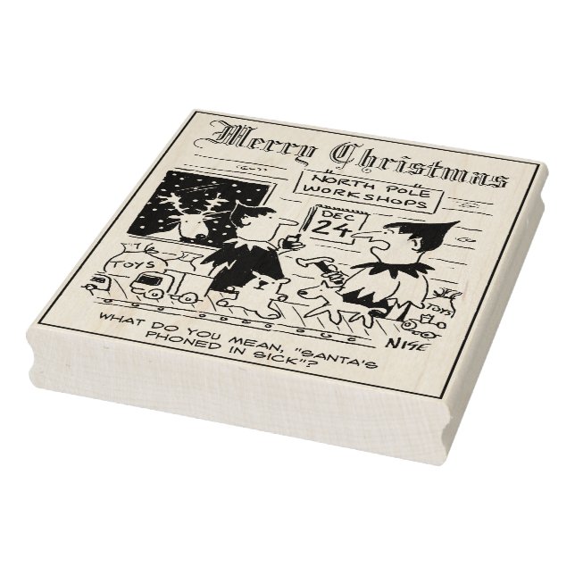 Print Your Own Christmas Cards Rubber Stamp (Stamp)