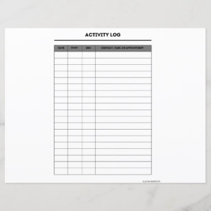Printable Activity Log