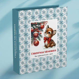 Printable baby fawn christmas scene kids memory binder