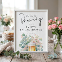 Printable Beer Love Brewing Welcome Bridal Shower