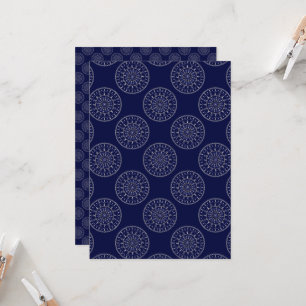 Printable Blue Ditsy Winter Dotted Scrapbook Paper Invitation
