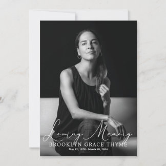 Printable Celebration of Life Elegance Full Photo Invitation