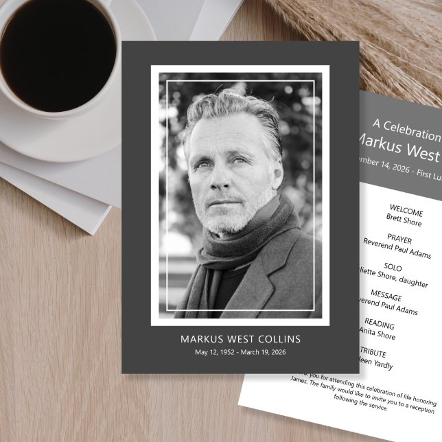 Printable Celebration of Life Full Photo Invitation (Creator Uploaded)