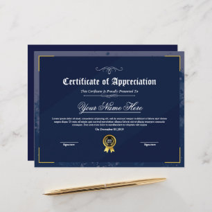 Printable Certificate Of Appreciation