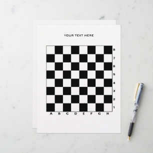 Printable chess board with numbers and letters letterhead