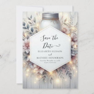 Printable Classic Mason Jar Wedding Save The Date