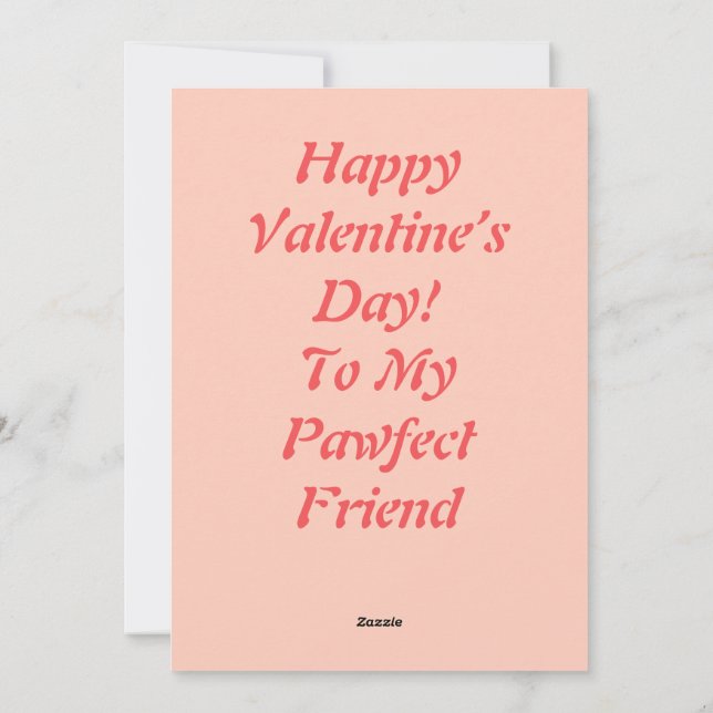 Printable Customizable Retro Valentine’s Day Puppy Holiday Card (Back)