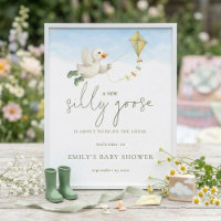 Printable Cute Silly Goose Kite Baby Shower