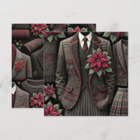 Printable Dark Academia Uniforms Poinsettia Paper