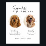 Printable Dog Signature Drinks Wedding Bar Sign<br><div class="desc">Include your fur babies in your wedding with this cute editable pet wedding signature drink sign that features a circle frame to feature your pet's picture along with your signature wedding drink and recipe. Printable wedding signs are the perfect way to print your wedding signs at home. Simply download the...</div>
