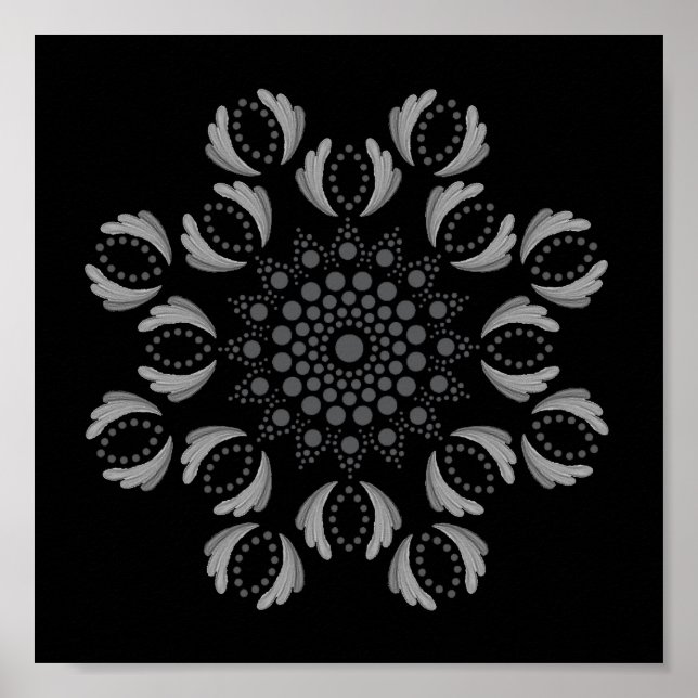 Printable Dot Your Own Mandala Template Poster (Front)