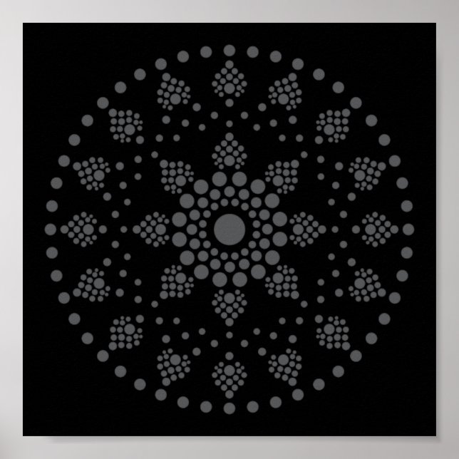 Printable Dot Your Own Mandala Template Poster (Front)
