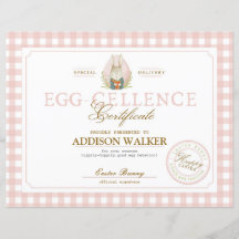 Printable Egg-cellence Certificate