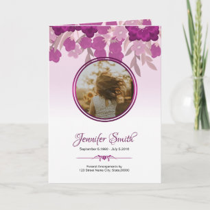 Printable Floral Funeral Program Template