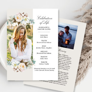 Printable Flowers Celebration of Life Flat Program