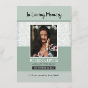 Printable Funeral Prayer Card