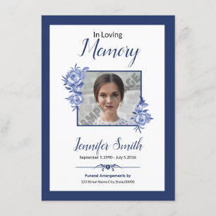 Printable Funeral Prayer Card