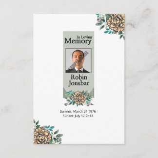 Printable Funeral Prayer Card