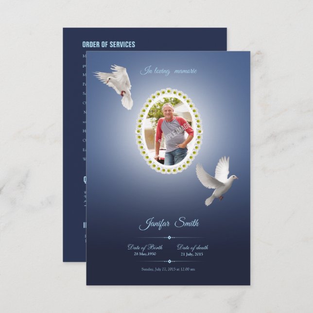 Printable Funeral Program Template (Front/Back)