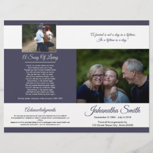 Printable Funeral Program Template