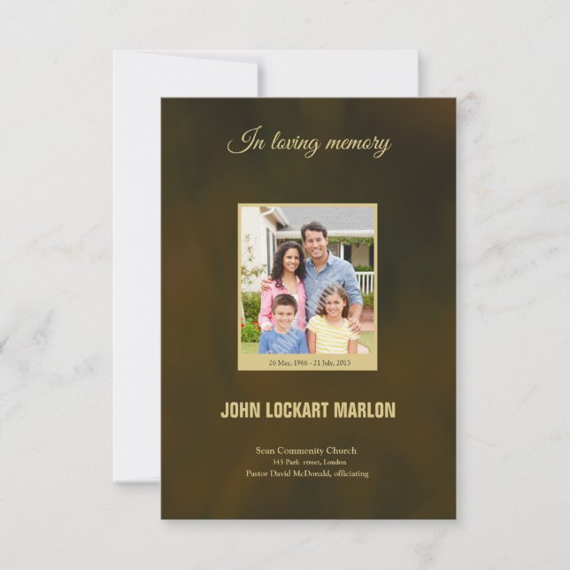 Printable Funeral Program Template (Front)