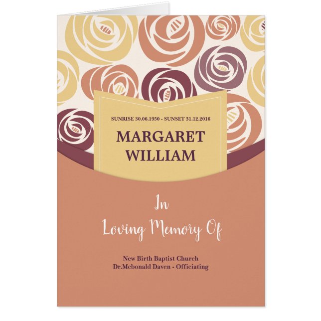 Printable Funeral Program Template (Front)