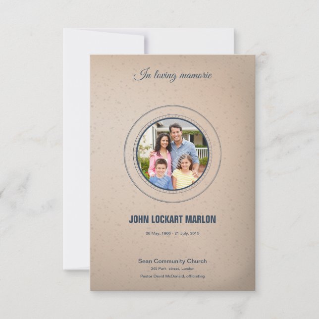 Printable Funeral Program Template (Front)
