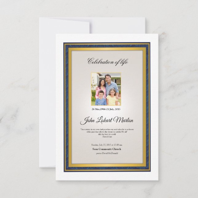 Printable Funeral Program Template (Front)