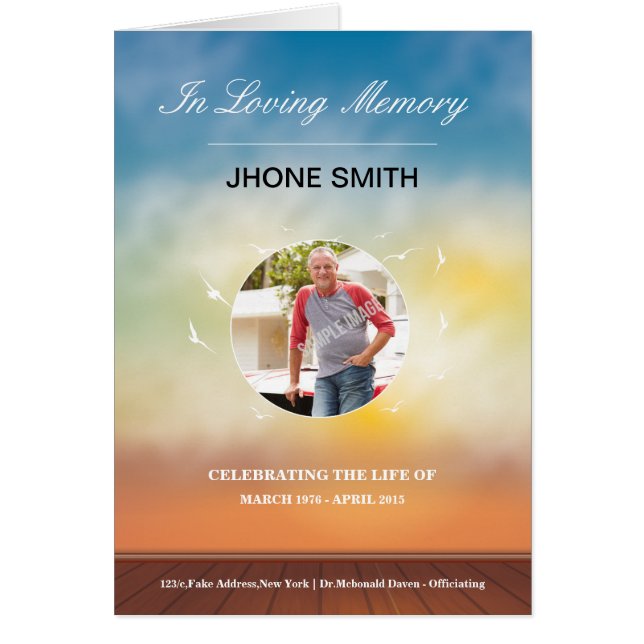 Printable Funeral Program Template (Front)