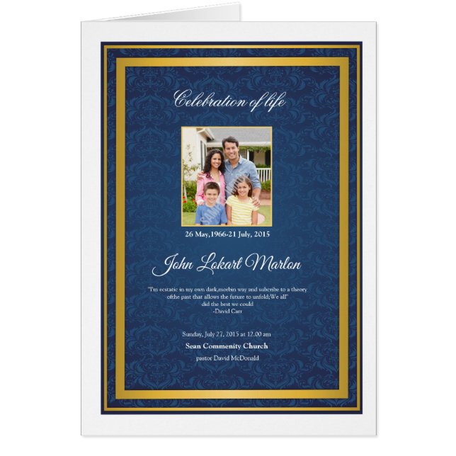 Printable Funeral Program Template (Front)