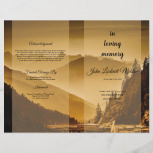 Printable Funeral Program Template Flyer
