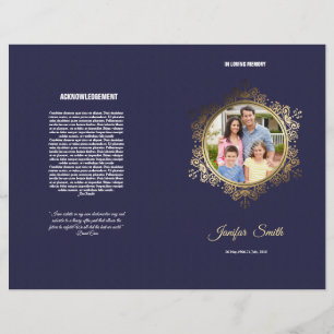 Printable Funeral Program Template Flyer