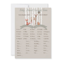 Printable Game! For Woodland Creatures Baby Shower