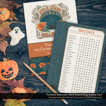 Printable Halloween Word Search Party Activity