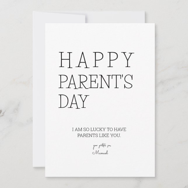 Printable Happy Parent's Day Card (Front)