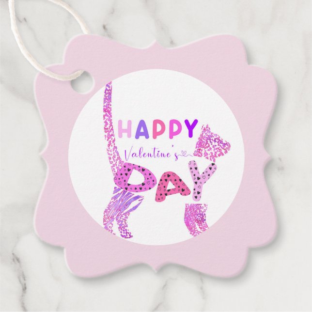 Printable Happy Valentines Day Gift Tag (Front)