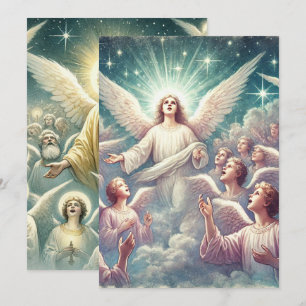 Printable Heavenly Host of Angels Scrapbook Invitation