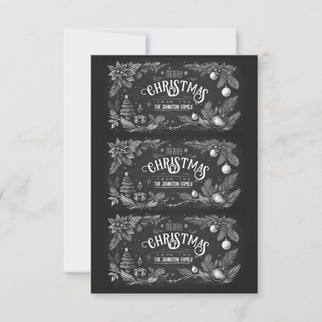 Printable Homemade Christmas Gift Labels Invitation (Front)