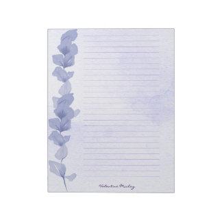 Printable Lavender Lined Paper – Personalized Notepad