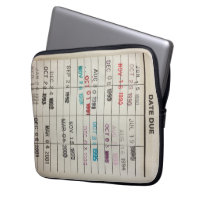 Printable Library Cards Electronics Bag