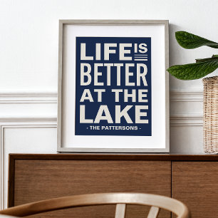 Printable Life is Better at the Lake Custom Poster