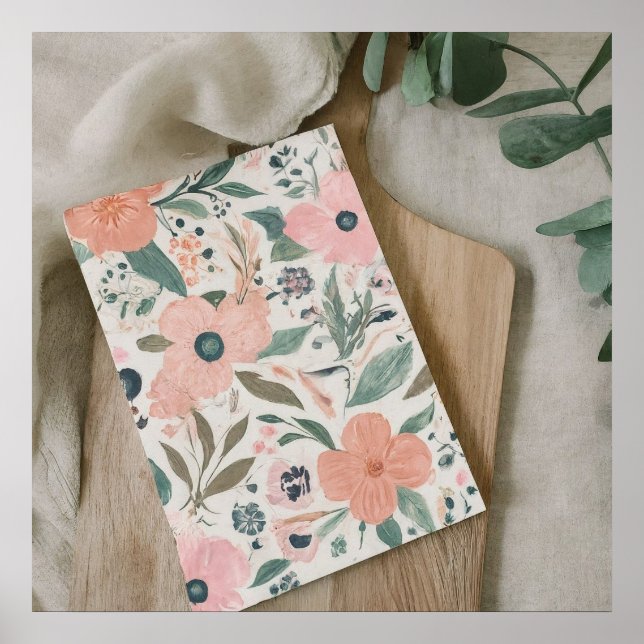 Printable modern phototype illustration notebook poster (Front)