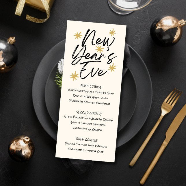 Printable New Years Eve Menu Invitation (Creator Uploaded)