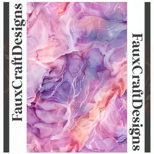 Printable Pretty Elegant Pink Marble 1/2 115 Tissue Paper