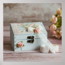 Printable Pretty Shabby Shic wooden box Photo
