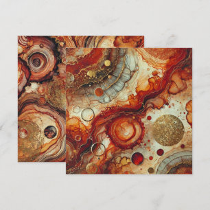 Printable Pumpkin Spice Alcohol Ink Scrapbook Invitation